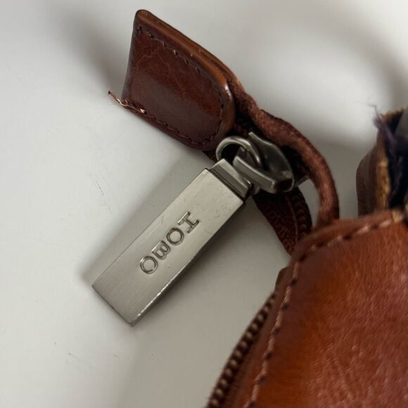 HOBO International Vintage Whiskey Smooth Brown Leather Flat Hobo Shoulder Bag - Picture 5 of 14